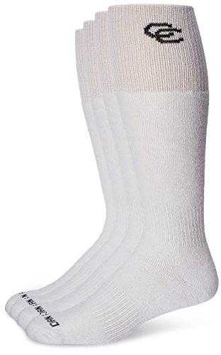 Dan Post Cowboy Certified Over the Calf Socks 4 Pair White 10 (US Men's Shoe 10.5-13)